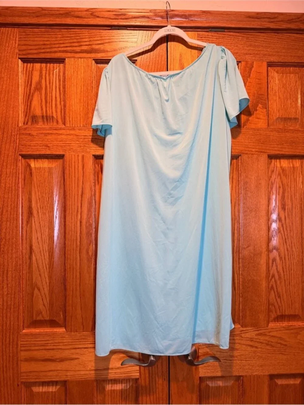 Miss Elaine Light Blue Embroidered Nightgown